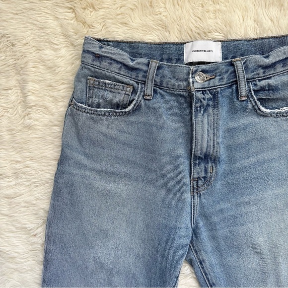 Current/Elliott Jeans The Vintage Cropped Slim in 2 Year Destroy Distressed 27 - Picture 7 of 14